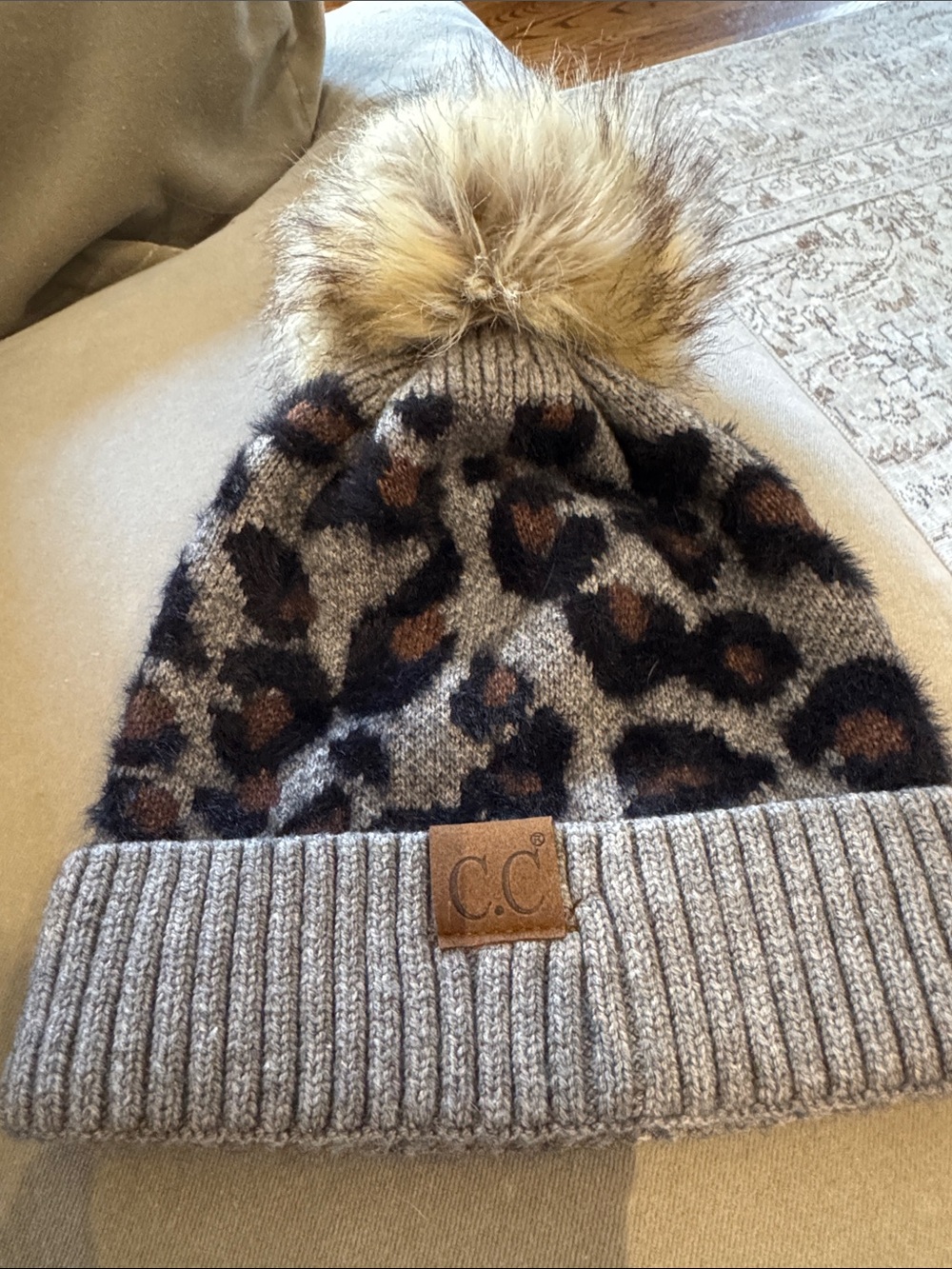 Cc leopard Pom beanie Osfa